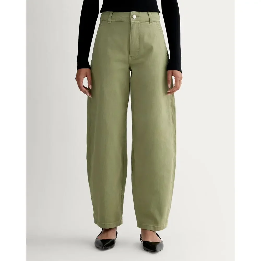 $128 New Everlane Utility Curve Pant - Green - size 2